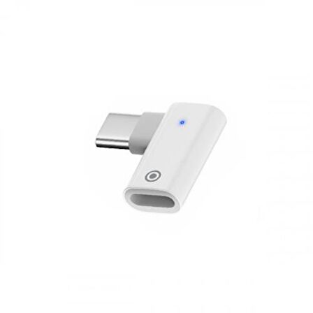 Coofbe L Tip Dirsekli Apple Pen Şarj Dönüştürücü Lightning to Type-C Dönüştürücü Apple Pencil Kalem Şarj Adaptörü( Apple Uyumludur.)