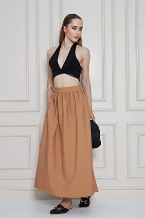 Kadın Yeni Sezon Paraşüt Kumaş Yazlık Etek 3730300