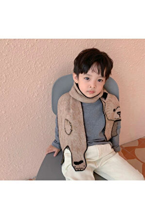 Petityu Yumuşacık Çocuk Şirin Ayıcık Atkı