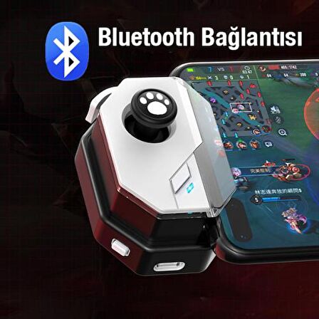 Coofbe 150Mah Şarjlı  Bluetooth Bağlantılı Telefon  Joystick Kontrol Aparatı PUBG Mobile Gamer Oyun Konsolu