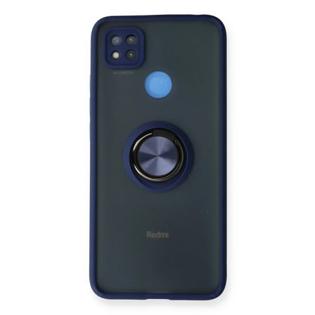Xiaomi Redmi 9C Kılıf Montreal Yüzüklü Silikon Kapak - Lacivert