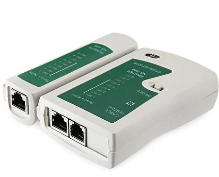 POWERMASTER Kablo Test Aleti RJ-45 RJ-12 RJ-11 Cat-6 (Web İnternet Kablosu Network Cable Tester)