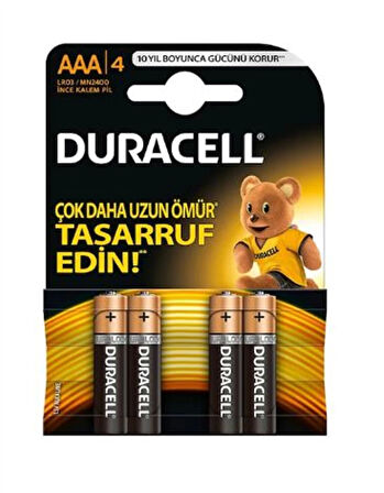 DURACELL İNCE PİL ALKALINE