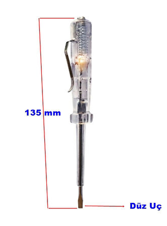 ÇETİNLER Kısa Askılı Voltaj Kontrol Kalemi Düz 135mm