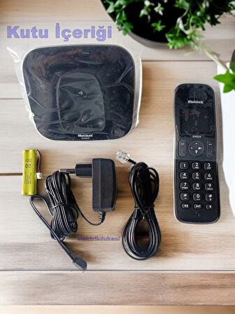 MULTİTEK Telsiz Telefon Ultra İnce Renkli Ekranlı Arayan Numarayı Gösteren Dect Telefon SİYAH