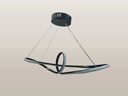 DMR Çemberli Papyon Sarkıt Led Avize SİYAH Kasa Üç Renk 6500k/4000k/3000k (Beyaz /Ilık Beyaz/Sarı (Günışığı))