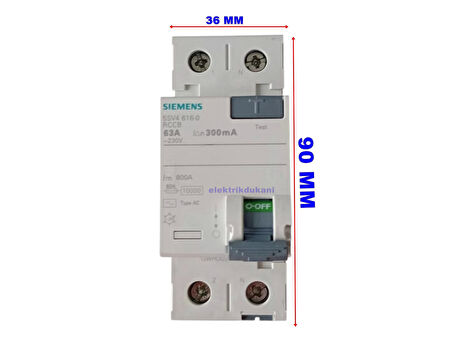 SİEMENS 1X63A 300 mA YANGIN KORUMA ROLESİ 70MM (YENİ TİP)