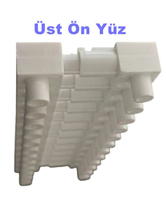 MUTLUSAN 2.5-4mm 12li Geçmeli Plastik Sıra Klemens Beyaz 850?C Alev Yaymayan H.F.