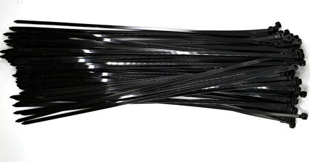 PEMSAN Klips Kablo Bağı 4.8x400 SİYAH (100lü Paket) Kablo Cırdı