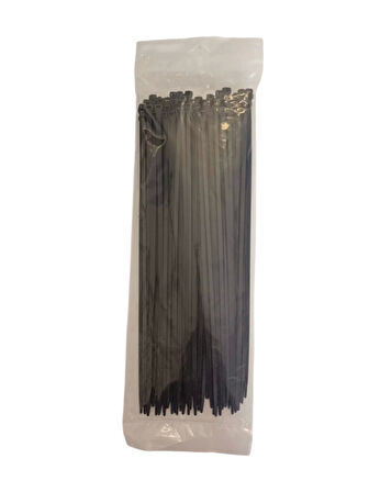 PEMSAN Klips Kablo Bağı 4.8x400 SİYAH (100lü Paket) Kablo Cırdı