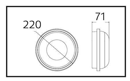 HOROZ Artos 20W Yuvarlak Glop Led Armatür SİYAH 6500k Beyaz Işık