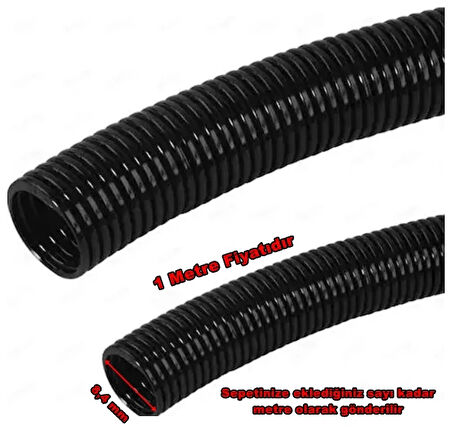 MUTLUSAN 8.4mm Polyamid Spiral Plastik SİYAH (Alev Yaymayan)
