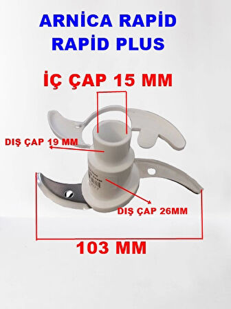 ARNİCA Rapid ve Rapid Plus Form Mil Hazne Bıçağı Beyaz 2. Bıçak (Orjinal Ürün)