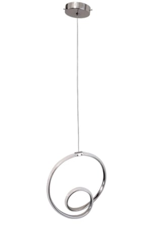 DMR Halka Düğüm Sarkıt Led Avize KROM Kasa 30w 220 Volt Üç Renk 6500k/4000k/3000k (Beyaz /Ilık Beyaz/Sarı (Günışığı)