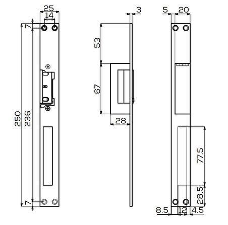 KALE GİZLİ KAPI OTOMATİĞİ 12V (BAS-AÇ)