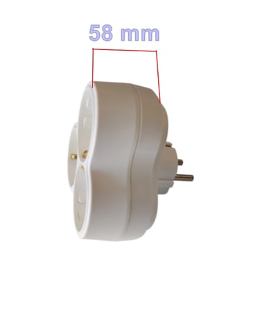 ARVİA Topraklı Üçlü Golyat BEYAZ 3lü Yonca Fiş Priz 16 Amper 220 Volt IP20)