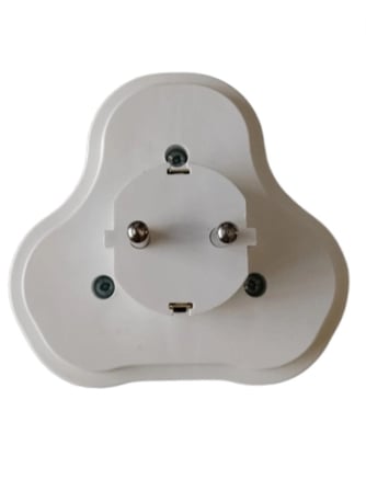 ARVİA Topraklı Üçlü Golyat BEYAZ 3lü Yonca Fiş Priz 16 Amper 220 Volt IP20)