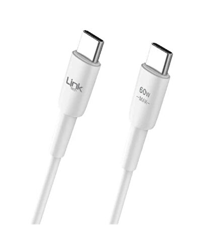 LİNKTECH 60W TYPE-C - TYPE-C - DATA 1M ŞARJ KABLOSU 3A