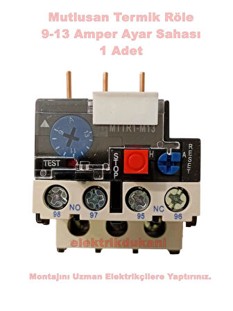 MUTLUSAN 9~13A Termik Röle (13 Amper Motor Koruma Termiği)