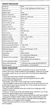 BAYLAN Dijital Trifaze Elektrik Sayacı 3x10(100)A Üç Fazlı Sanayi Dijital Sayaç