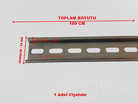 MUTLUSAN - KLEMSAN Delikli W-otomat Pano Rayı 1m (35X7.5)