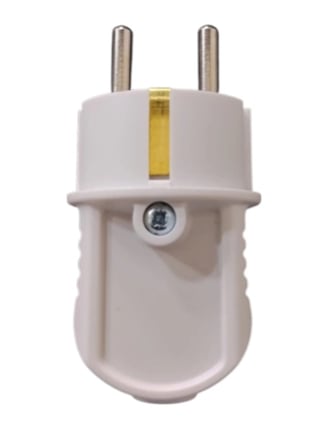 ARVİA Topraklı Fiş Düz BEYAZ 16 Amper 220 Volt IP20 (Erkek Fiş)