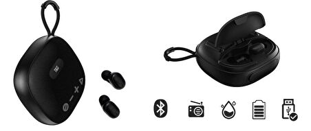 T&G Ses Bombası Kulaklıklı Hoparlör Bluetooth Aux-Usb-Sd-Fm Destekli Kablosuz Taşınabilir Wireless 5w