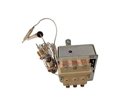 EGO Çift Problu Sanayi Tip Trifaze 60-180 Derece Gazlı Fritöz Termostat ( İki Uclu 6 Ayaklı 3 Kontaklı)