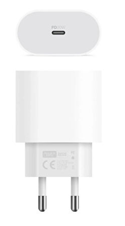 POWERWAY TYPE-C 20W Seyehat Hızlı Şarj Adaptörü Orjinal Muadil