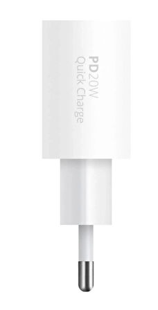 POWERWAY TYPE-C 20W Seyehat Hızlı Şarj Adaptörü Orjinal Muadil