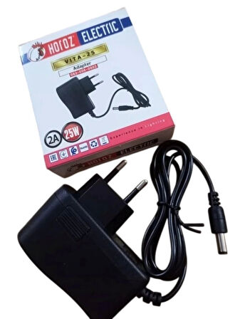 HOROZ VITA-25 12v 2A Fişli Adaptör Plastik Kasa 24w IP44 5.5x2.5mm Jaklı (12 Volt 2 Amper)