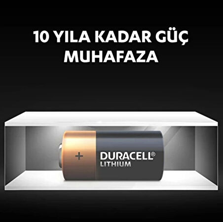 DURACELL CR2 3V Lithium Pil Alarm - Lazer Fotoğraf Makinesi vb Özel Cihazlar için Lityum Pil (2li Pkt.)