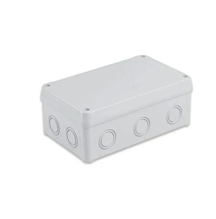 IŞILDAR 110x180x70 Termoplastik 10 Çıkışlı Buat Beyaz (ABS Vidalı Sıva Üstü Plastik Contalı Kapak)