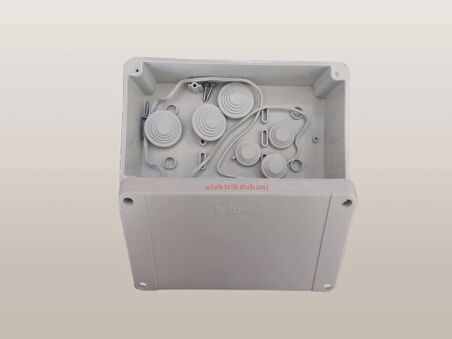 IŞILDAR 110x180x70 Termoplastik 10 Çıkışlı Buat Beyaz (ABS Vidalı Sıva Üstü Plastik Contalı Kapak)