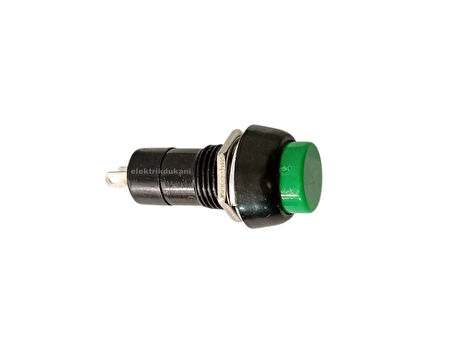 ENDER Plastik YEŞİL Yuvarlak Yaylı Buton Anahtar 12mm