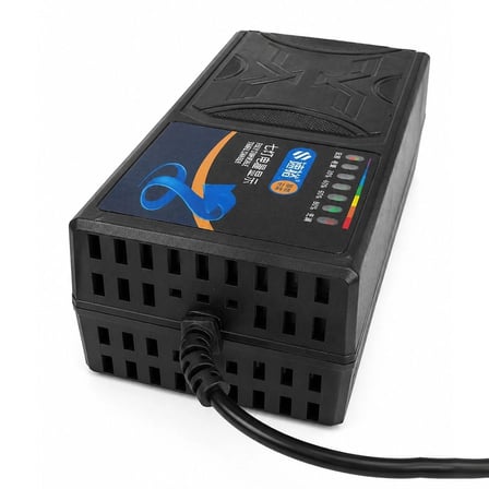 POWERMASTER 72v 38A Elektrikli Motor Bisiklet Şarj Cihazı Aleti Adaptörü Fanlı T-Tipi (T Kafalı) 72 Volt 38 Amper IP20 Göstergeli Kısadevre Korumalı E-Bike Battery