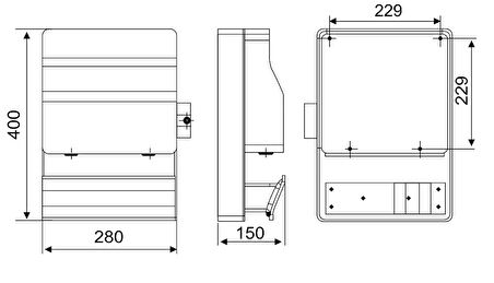 MUTLUSAN 400v Giriş 3Faz 22kW RFID Kart Okuyuculu Duvar Tipi Soketli 5M Kablolu Şarj Ünitesi