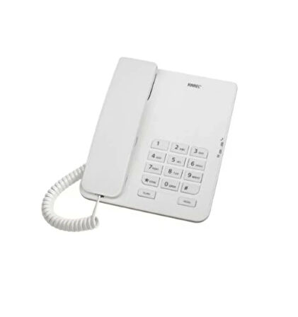 KAREL Masa Üstü Kablolu Ahizeli Telefon BEYAZ (Ekransız)
