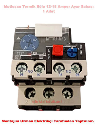 MUTLUSAN 12~18A Termik Röle AC 220v (18 Amper Motor Koruma Termiği)
