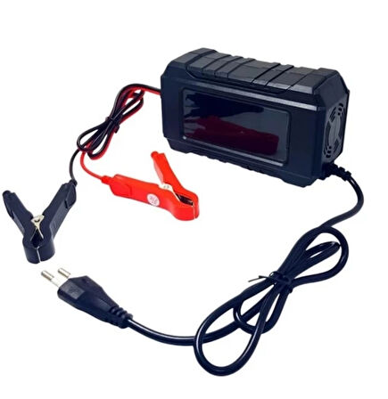 UCOMEN 12v Dc 6A Akıllı Akü Şarj Cihazı Dijital Ekran Aşırı Akım ve Akü Korumalı (12 Volt 6 Amper)