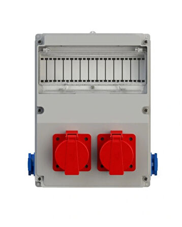 NEAD Kombinasyon Kutusu 2 Adet 3x25 Trifaze Priz + 2 Adet 1x16 Monofaze Priz Montajlı Kombinasyon Panosu