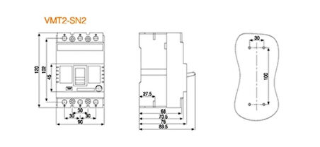 VİKO VMT2-50 3x50A Ayarlı Termik Kompakt Şalter 35kA