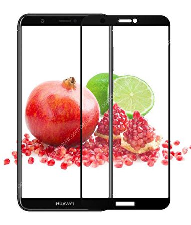 Huawei P Smart 2018 6D Tam Kaplayan Nano Kırılmaz Cam Ekran Koruyucu Plastik ve Cam Karışımı