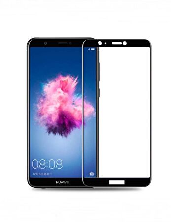 Huawei P Smart 2018 6D Tam Kaplayan Nano Kırılmaz Cam Ekran Koruyucu Plastik ve Cam Karışımı