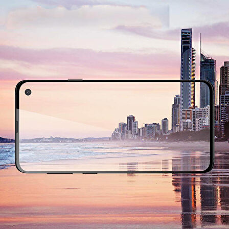 Samsung Galaxy S10e Tam Kaplayan 6D Nano Kırılmaz Cam Ekran Koruyucu Plastik ve Cam Karışımı