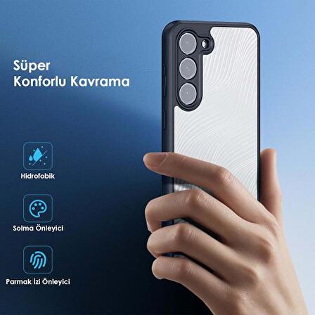 Coofbe Premium Kamera Korumalı Buz Desenli Sert PC-TPU Samsung Galaxy S23 Plus Kılıf Silikon Kauçuk