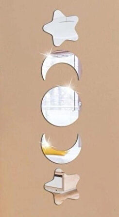 “Moon Star Tasarım Pleksi Dekoratif Ayna”