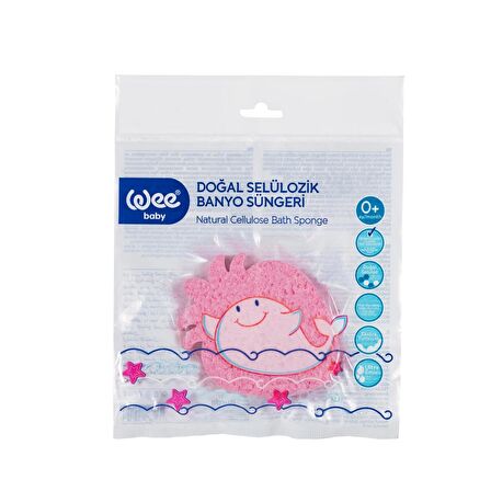 Wee Baby Doğal Selülozik Banyo Süngeri - PEMBE