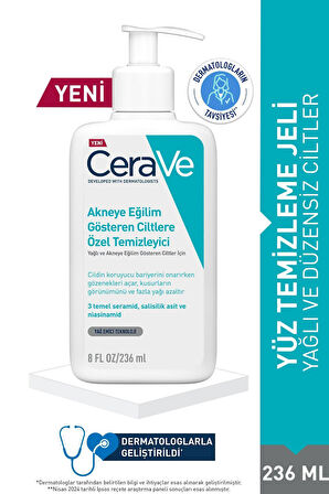 CeraVe Yağlı Ve Düzensiz Cilter Için Yüz Temizleme Jeli 236 Ml