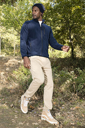 Buratti Slim Fit Fermuarlı Cepli Dik Yaka Soğuk Geçirmez Polar Hırka Erkek HIRKA 5906028